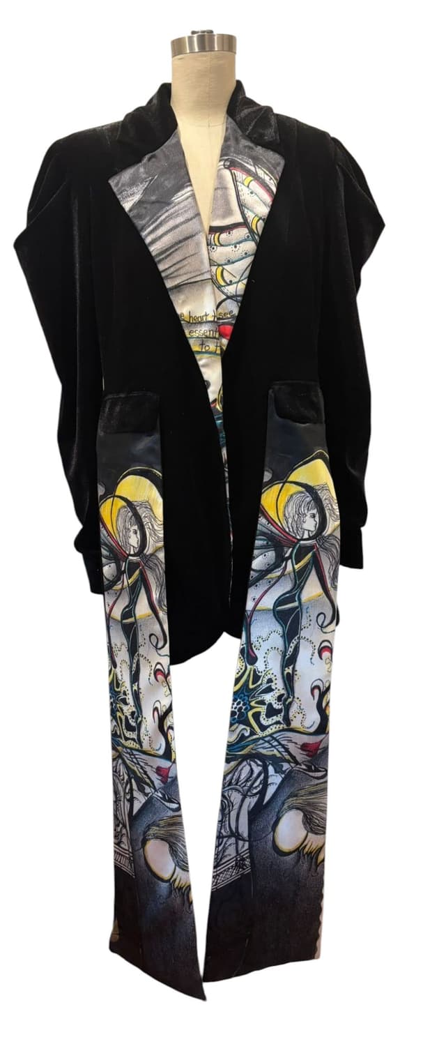 Tailored Jacket With Panel Art