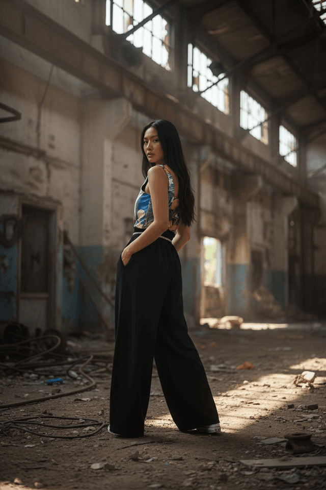 Jumpsuit (Black Jean) with Art – Sparkle Draw String