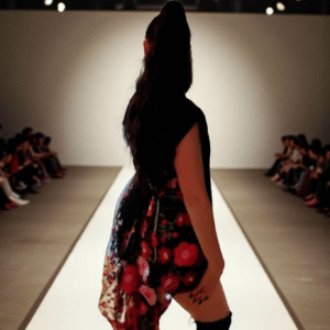 Short A-Symmetrical Floral Dress - Floral